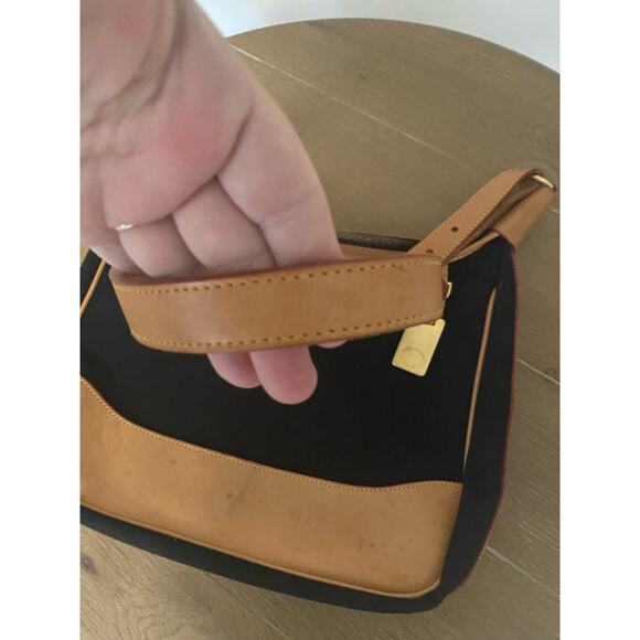 VTG Dooney & Bourke black canvas with tan leather - Picture 7 of 8